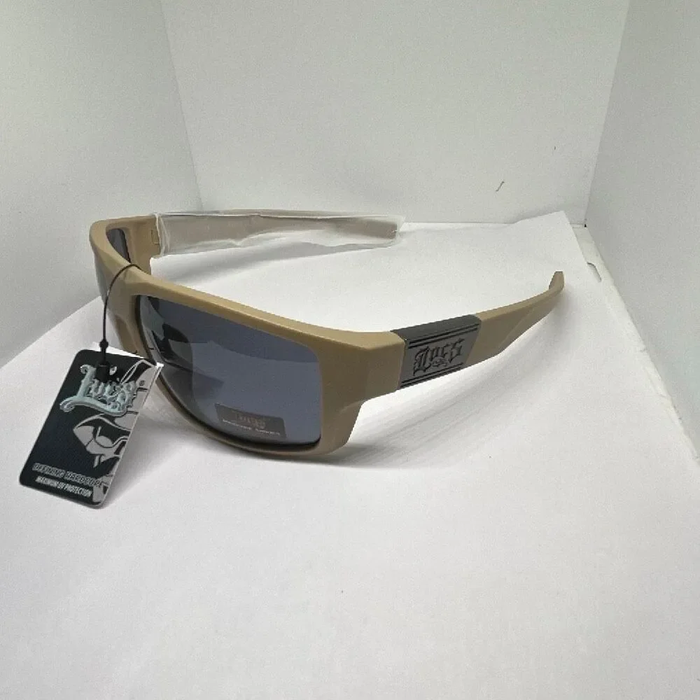 Locs Tan Hardcore Shades Wraparound UV Protection Sunglasses NWT
